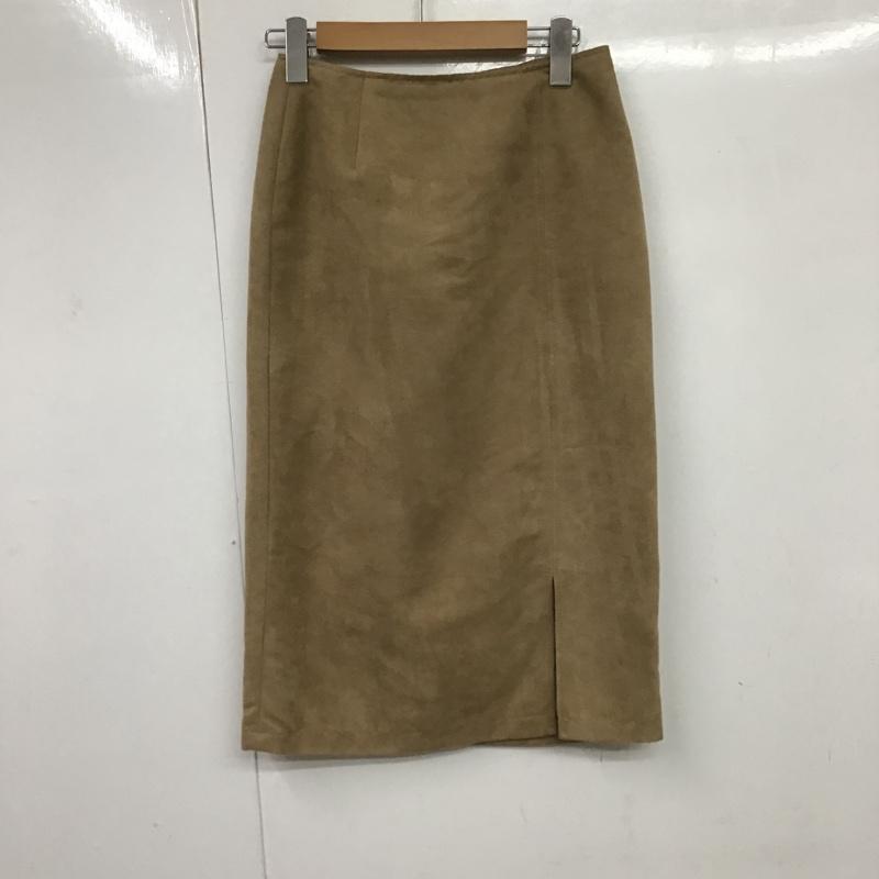 ビームス ハート BEAMS HEART スカート ひざ丈スカート 43-27-0547-529 フェイクスウェード S 無地 ベージュ / ベージュ /  レディース USED 古着 中古 10089400