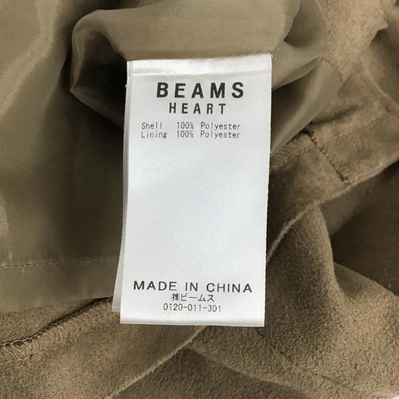 ビームス ハート BEAMS HEART スカート ひざ丈スカート 43-27-0547-529 フェイクスウェード S 無地 ベージュ / ベージュ /  レディース USED 古着 中古 10089400
