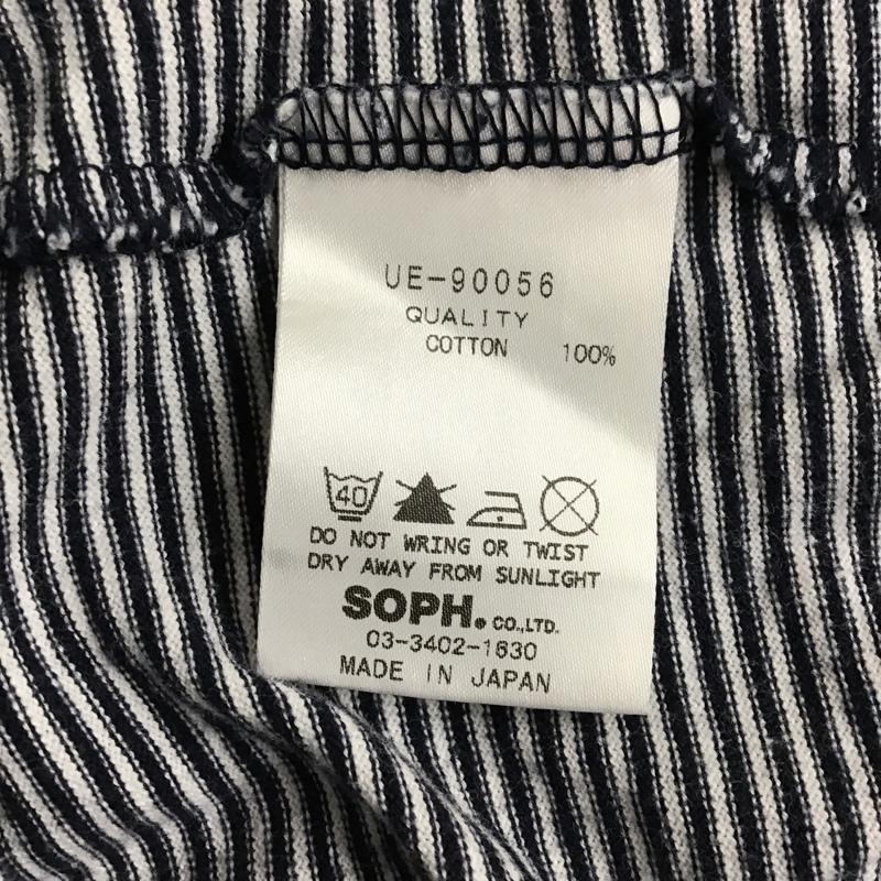 ユニフォームエクスペリメント uniform experiment Tシャツ 半袖 UE-90056 バックプリント 3 ボーダー柄 白 / ホワイト / X 紺 / ネイビー /  メンズ USED 古着 中古 10089412
