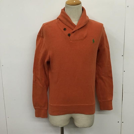 ポロラルフローレン POLO RALPH LAUREN トレーナー 長袖 ショールカラー コットン XS ワンポイント 橙 / オレンジ /  メンズ USED 古着 中古 10089458