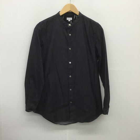 ポールスミス Paul Smith シャツ、ブラウス 長袖 バンドカラー ノーカラー デニム S グラデーション インディゴ / インディゴ /  メンズ USED 古着 中古 10089492
