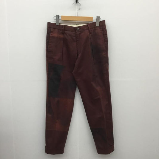 ポールスミス Paul Smith パンツ スラックス 転写　裾ダブル S プリント 赤 / レッド /  メンズ USED 古着 中古 10089495
