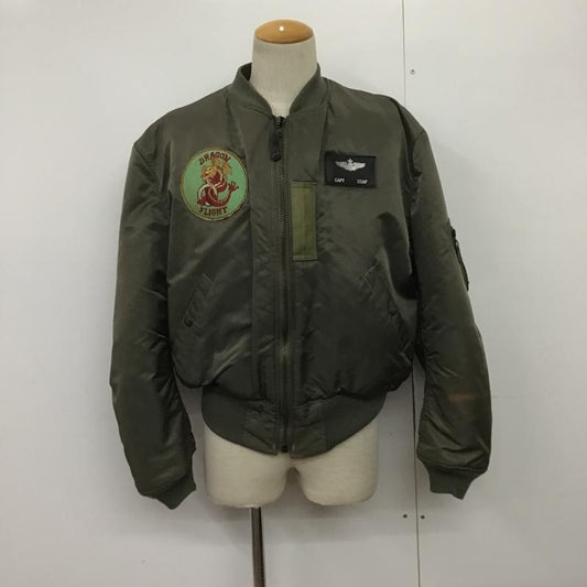 アヴィレックス AVIREX ジャケット、上着 フライトジャケット J-82798 MA-1 XL ワンポイント カーキ / カーキ /  メンズ USED 古着 中古 10089542