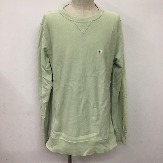 チャンピオン Campion トレーナー 長袖 スウェット XL 無地 薄緑 / ライトグリーン /  メンズ USED 古着 中古 10089648