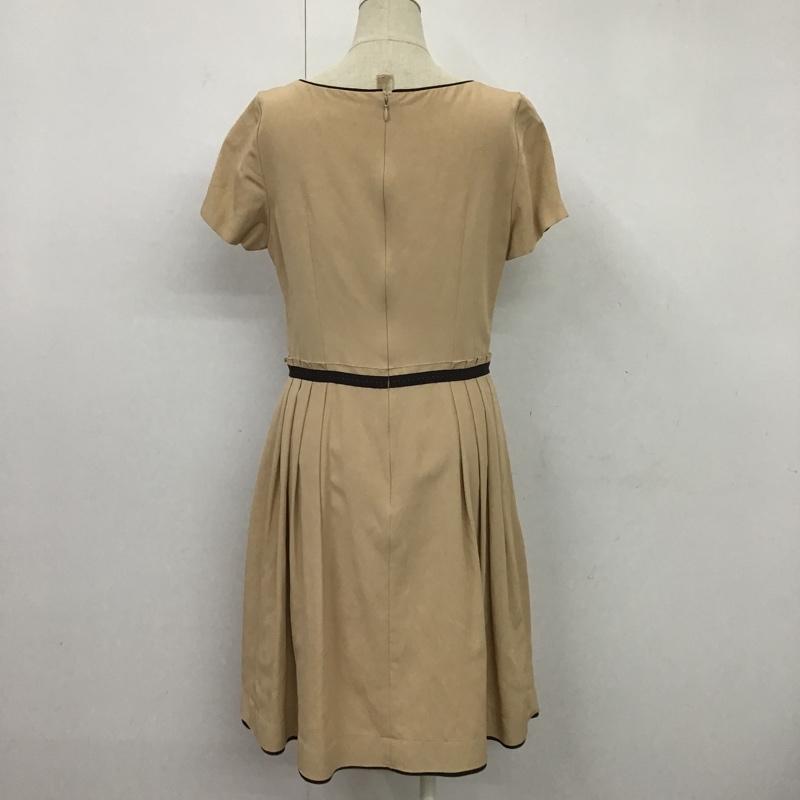 イネド INED ワンピース ひざ丈スカート 無地 桃 / ピンク / X ベージュ / ベージュ /  レディース USED 古着 中古 10089709