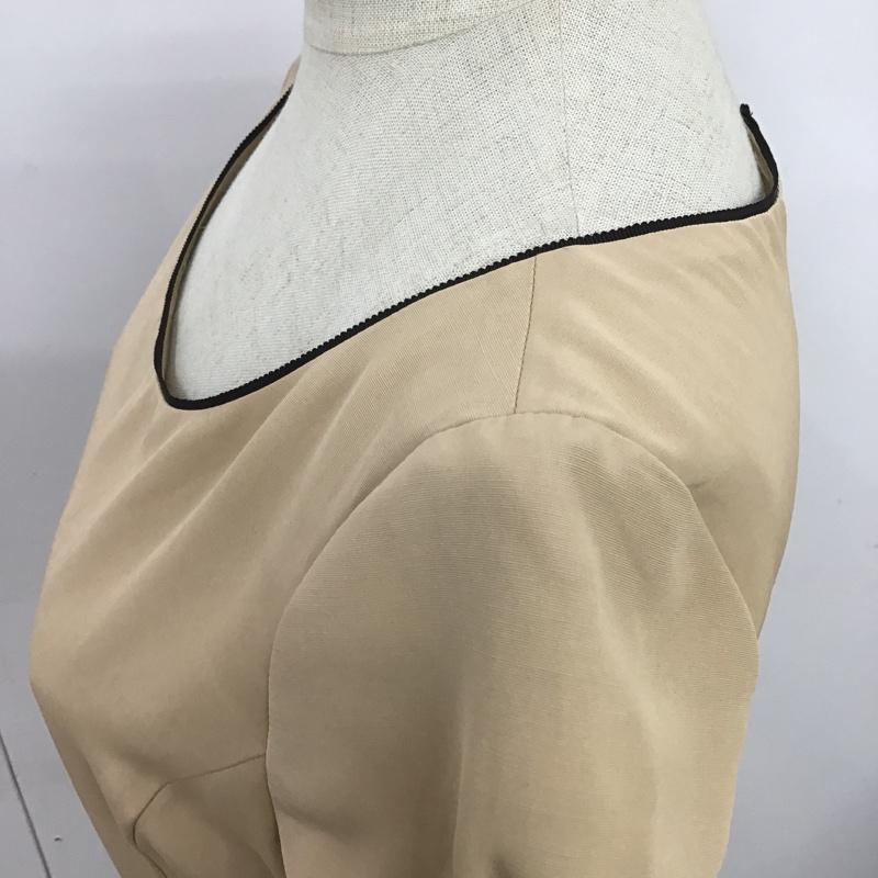 イネド INED ワンピース ひざ丈スカート 無地 桃 / ピンク / X ベージュ / ベージュ /  レディース USED 古着 中古 10089709