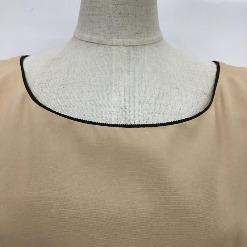 イネド INED ワンピース ひざ丈スカート 無地 桃 / ピンク / X ベージュ / ベージュ /  レディース USED 古着 中古 10089709