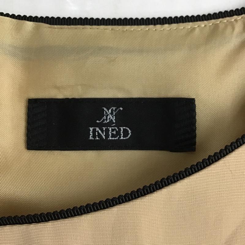 イネド INED ワンピース ひざ丈スカート 無地 桃 / ピンク / X ベージュ / ベージュ /  レディース USED 古着 中古 10089709