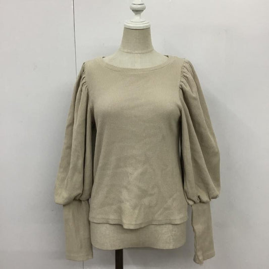 アルシーヴ archives カットソー 長袖 無地 ベージュ / ベージュ /  レディース USED 古着 中古 10089732
