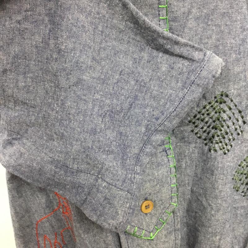 ネ・ネット Ne-net ワンピース ミニスカート 2 無地 X 刺繍 水色 / ライトブルー /  レディース USED 古着 中古 10089741
