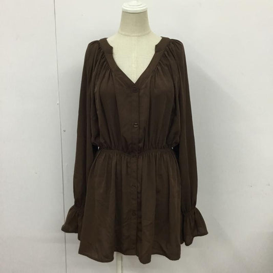 アルシーヴ archives チュニック 長袖 無地 茶 / ブラウン /  レディース USED 古着 中古 10089742