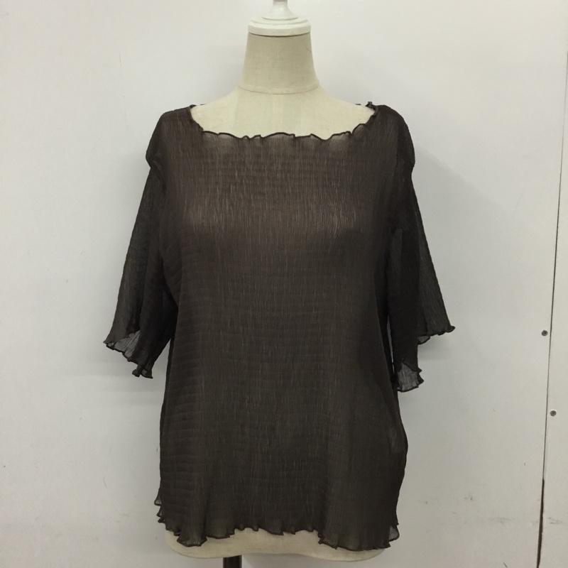 モーメント Moment カットソー 半袖 タグ付 M 無地 茶 / ブラウン /  レディース USED 古着 中古 10089751