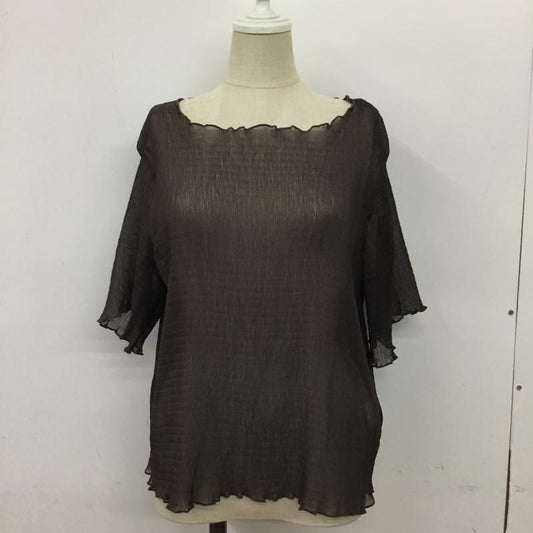 モーメント Moment カットソー 半袖 タグ付 M 無地 茶 / ブラウン /  レディース USED 古着 中古 10089751