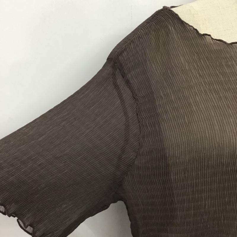 モーメント Moment カットソー 半袖 タグ付 M 無地 茶 / ブラウン /  レディース USED 古着 中古 10089751