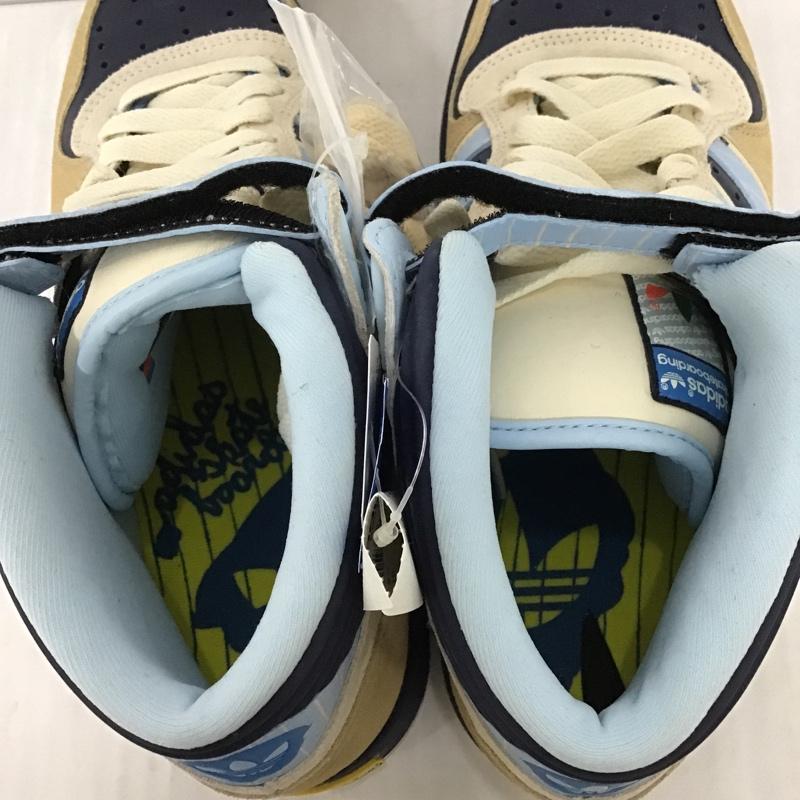 アディダス adidas スニーカー スニーカー 060198 ROSTER MID 28cm 箱有 28.0cm ロゴ、文字 ベージュ / ベージュ / X 紺 / ネイビー / X 水色 / ライトブルー /  メンズ USED 古着 中古 10089794
