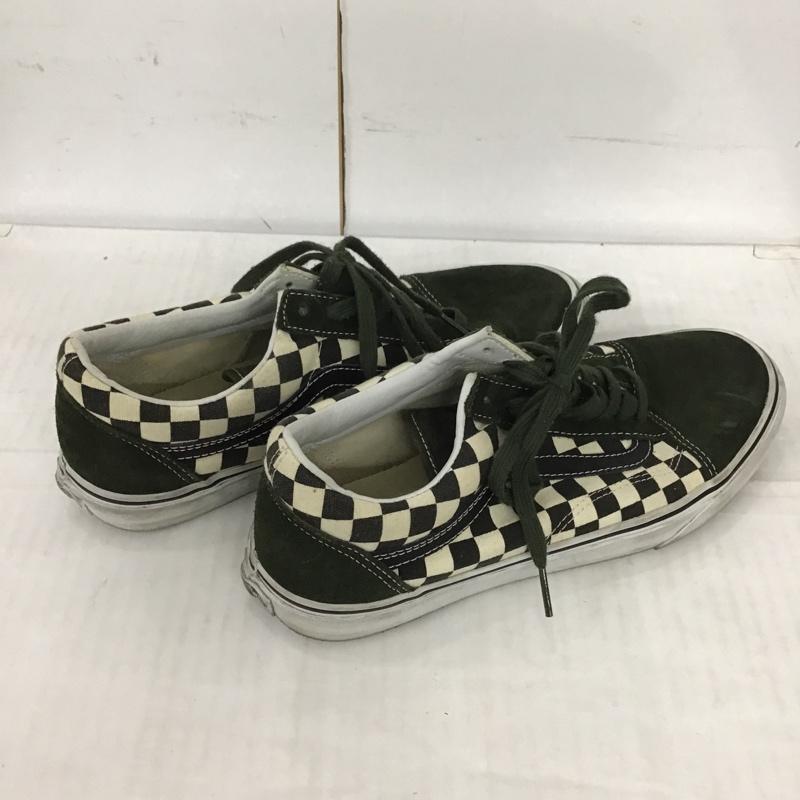 バンズ VANS スニーカー スニーカー 721494 ローカット 27cm 27.0cm チェック 白 / ホワイト / X 黒 / ブラック / X カーキ / カーキ /  メンズ USED 古着 中古 10089795