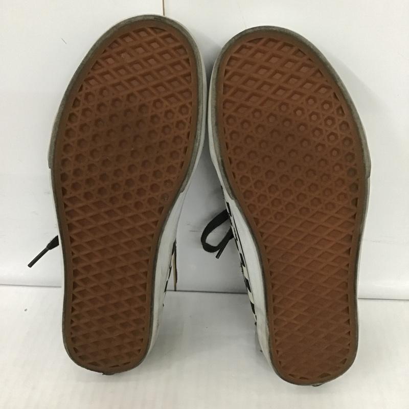バンズ VANS スニーカー スニーカー 721494 ローカット 27cm 27.0cm チェック 白 / ホワイト / X 黒 / ブラック / X カーキ / カーキ /  メンズ USED 古着 中古 10089795