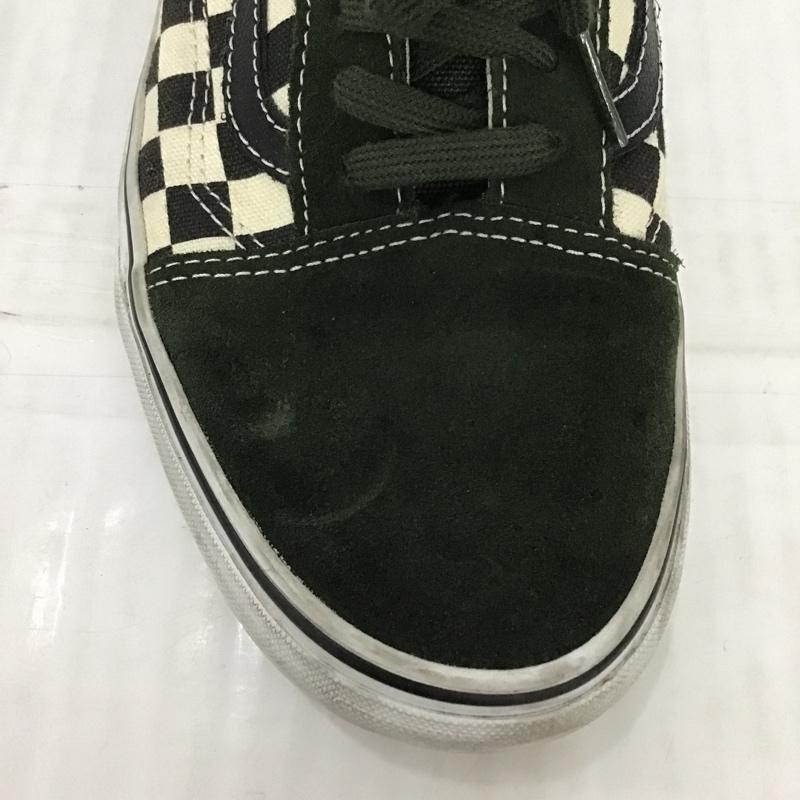 バンズ VANS スニーカー スニーカー 721494 ローカット 27cm 27.0cm チェック 白 / ホワイト / X 黒 / ブラック / X カーキ / カーキ /  メンズ USED 古着 中古 10089795