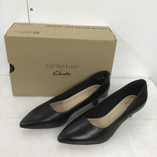 クラークス Clarks パンプス パンプス Shondrah Jade ポインテッドトゥパンプス ブラックレザー UK4D 箱有 US：6.5 無地 黒 / ブラック /  レディース USED 古着 中古 10089820