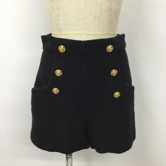ザラ ZARA パンツ ショートパンツ 8006 795 800 S 無地 黒 / ブラック /  レディース USED 古着 中古 10090099