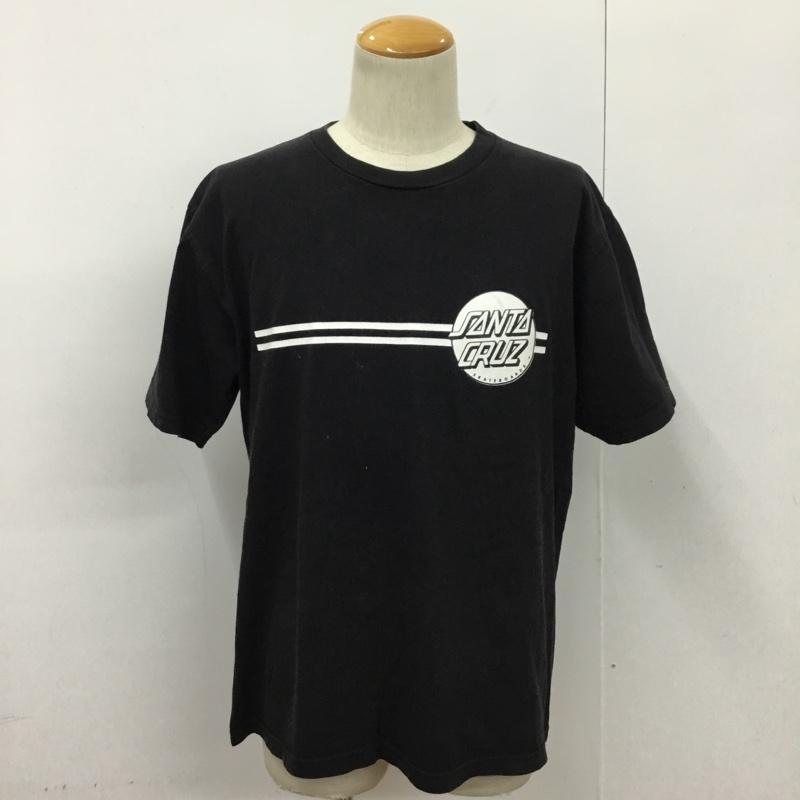 サンタクルーズ SANTA CRUZ Tシャツ 半袖 バックプリント L ロゴ、文字 黒 / ブラック /  メンズ USED 古着 中古 10090135