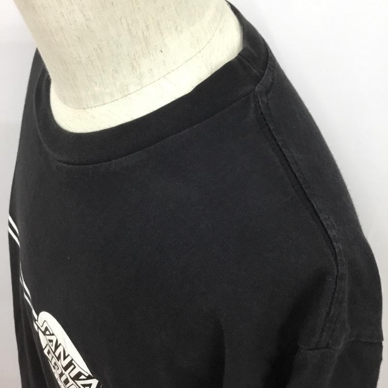 サンタクルーズ SANTA CRUZ Tシャツ 半袖 バックプリント L ロゴ、文字 黒 / ブラック /  メンズ USED 古着 中古 10090135