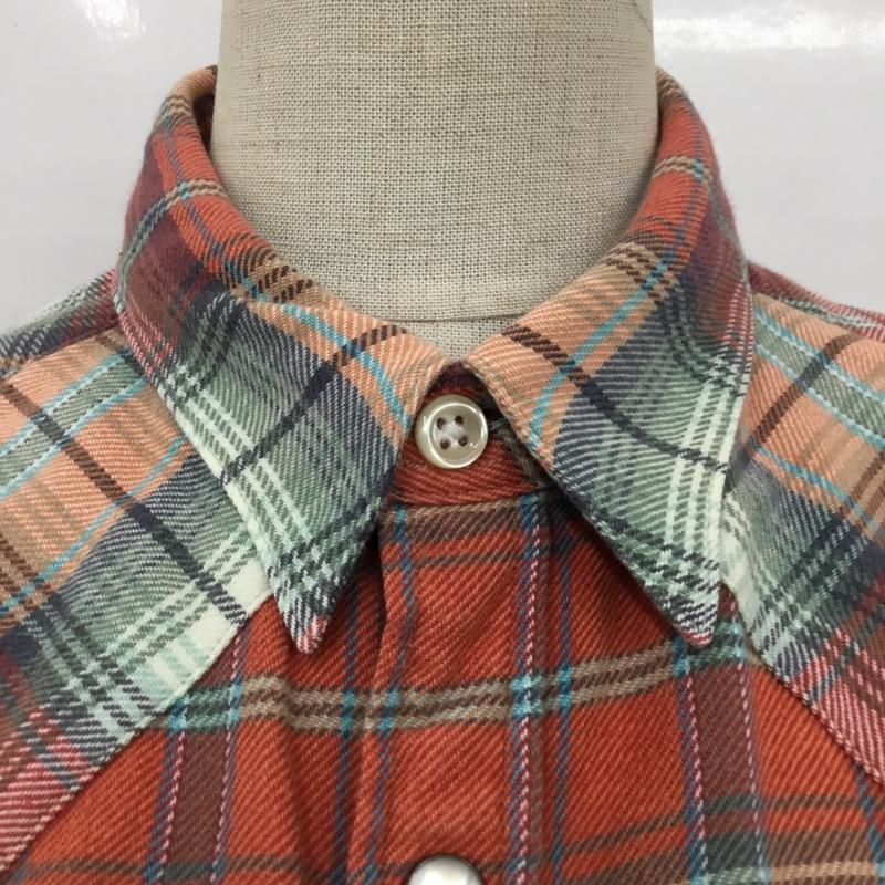 ラルフローレン RALPHLAUREN シャツ、ブラウス 長袖 ウエスタンシャツ 7 チェック 橙 / オレンジ / X 白 / ホワイト / X 水色 / ライトブルー / X 薄緑 / ライトグリーン / X 灰 / グレー /  レディース USED 古着 中古 10090155