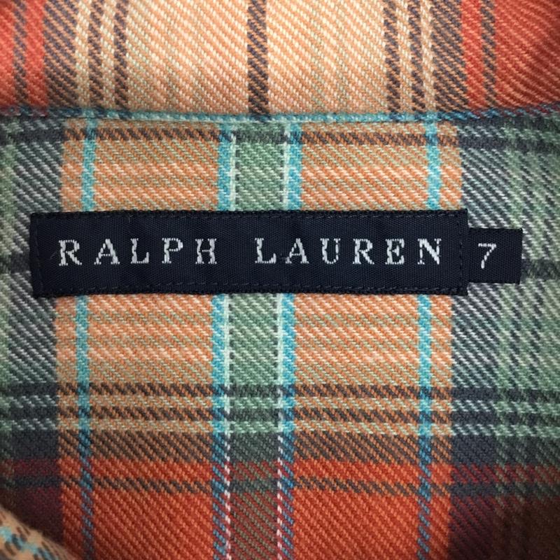 ラルフローレン RALPHLAUREN シャツ、ブラウス 長袖 ウエスタンシャツ 7 チェック 橙 / オレンジ / X 白 / ホワイト / X 水色 / ライトブルー / X 薄緑 / ライトグリーン / X 灰 / グレー /  レディース USED 古着 中古 10090155