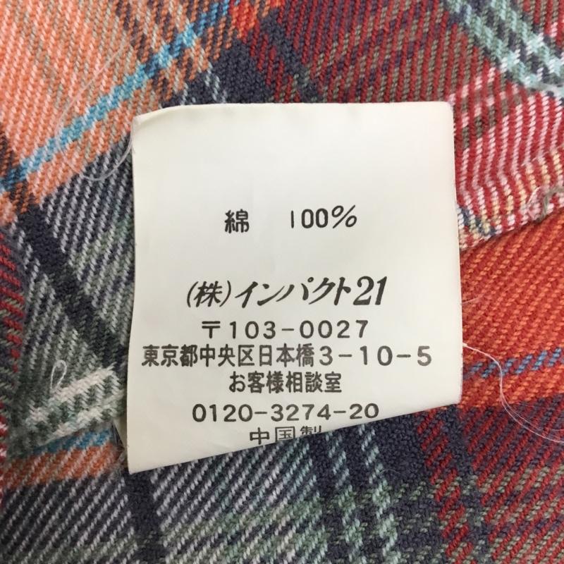 ラルフローレン RALPHLAUREN シャツ、ブラウス 長袖 ウエスタンシャツ 7 チェック 橙 / オレンジ / X 白 / ホワイト / X 水色 / ライトブルー / X 薄緑 / ライトグリーン / X 灰 / グレー /  レディース USED 古着 中古 10090155