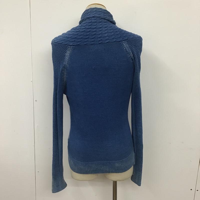 デンハム DENHAM ニット、セーター 長袖 01-13-01-71 XS 無地 青 / ブルー /  メンズ USED 古着 中古 10090194