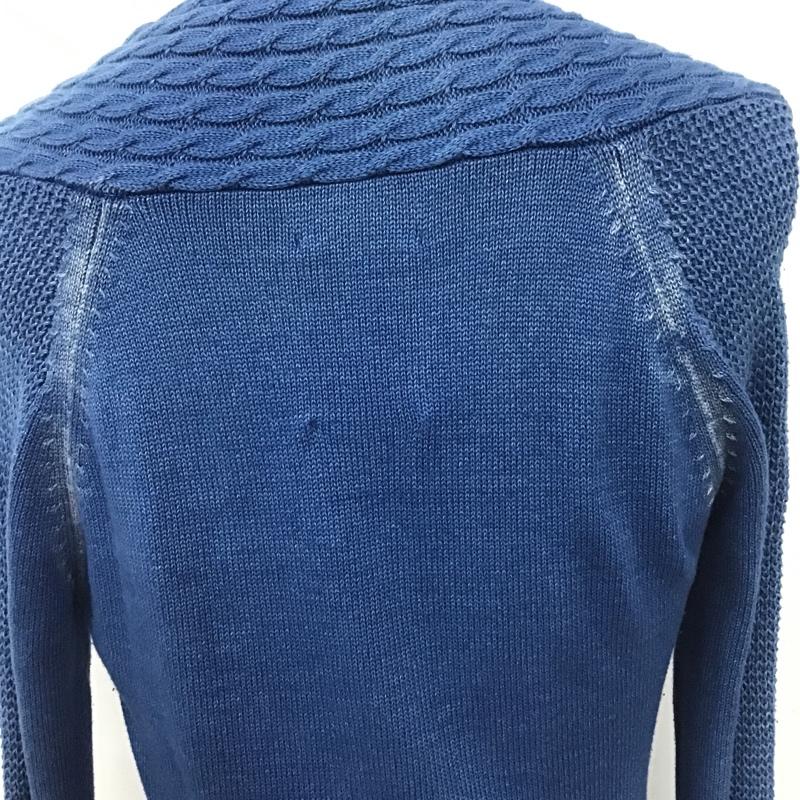 デンハム DENHAM ニット、セーター 長袖 01-13-01-71 XS 無地 青 / ブルー /  メンズ USED 古着 中古 10090194