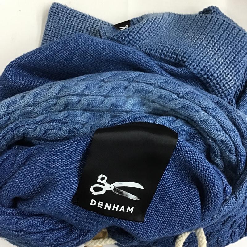 デンハム DENHAM ニット、セーター 長袖 01-13-01-71 XS 無地 青 / ブルー /  メンズ USED 古着 中古 10090194