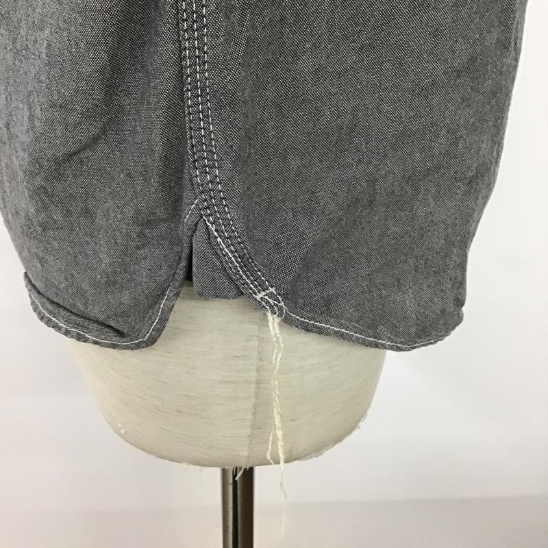 エゴトリッピング EGO TRIPPING シャツ、ブラウス 長袖 612004 ボタンダウンシャツ 46 無地 ダークグレー / ダークグレー /  メンズ USED 古着 中古 10090261