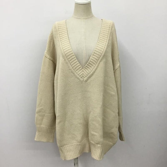 ローリーズファーム LOWRYS FARM ニット、セーター 長袖 LF621386TS FREE 無地 オフホワイト / オフホワイト /  レディース USED 古着 中古 10090314