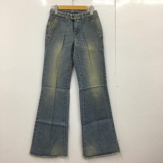 ディーゼル DIESEL パンツ デニム、ジーンズ FLAIRLEGG 0888Z ワイドパンツ W23L32 無地 水色 / ライトブルー /  レディース USED 古着 中古 10090341