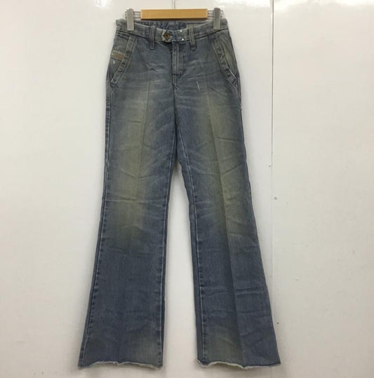 ディーゼル DIESEL パンツ デニム、ジーンズ FLAIRLEGG 0888Z ワイドパンツ W24L32 無地 水色 / ライトブルー /  レディース USED 古着 中古 10090370