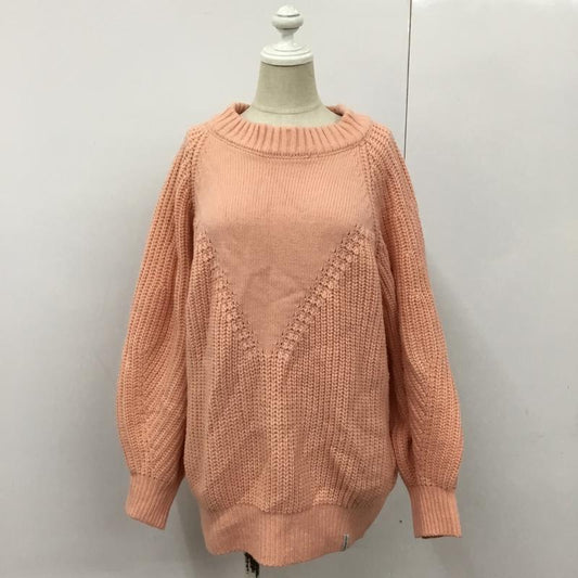 ミルクフェド MILKFED. ニット、セーター 長袖 03194303 無地 桃 / ピンク /  レディース USED 古着 中古 10090376