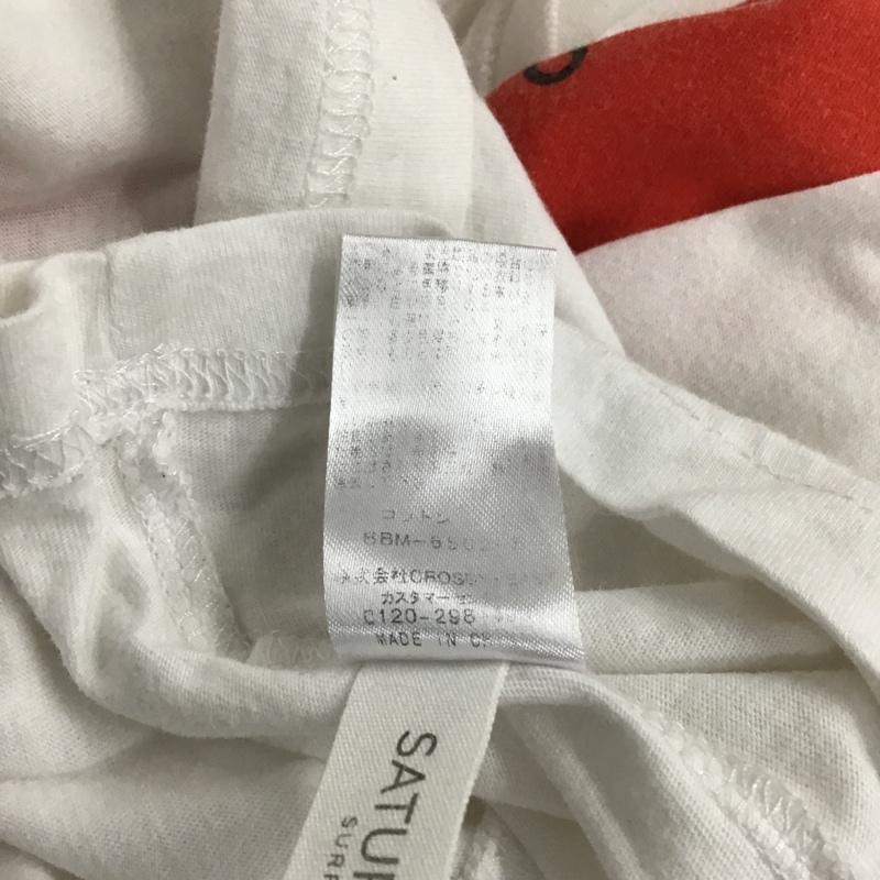 サタデーズサーフニューヨークシティー SATURDAYS SURF NYC Tシャツ 半袖 ボックスロゴ S ロゴ、文字 白 / ホワイト / X 赤 / レッド /  メンズ USED 古着 中古 10090440
