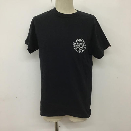 ハイドアンドシーク HIDE AND SEEK Tシャツ 半袖 SUNNY C SIDER バックプリント ドクロ M プリント 黒 / ブラック /  メンズ USED 古着 中古 10090642