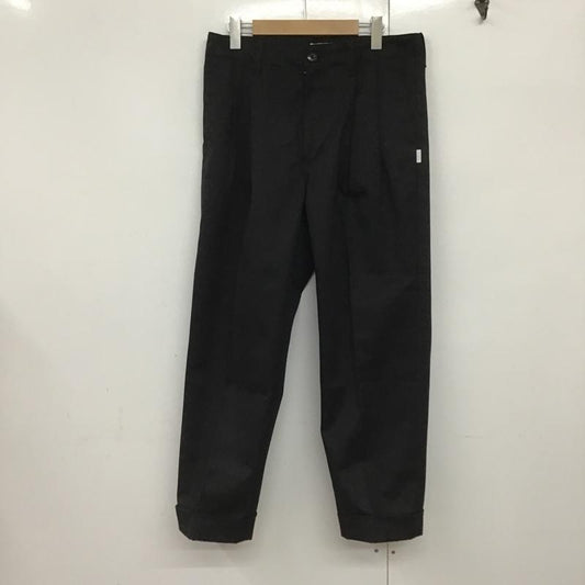 シークエル SEQUEL パンツ チノパン TYPE-C ツータックパンツ M ロゴ、文字 黒 / ブラック /  メンズ USED 古着 中古 10090651