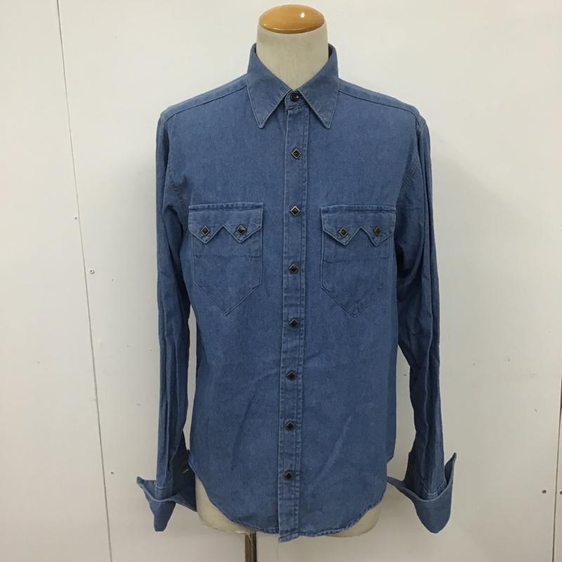 古着 USED シャツ、ブラウス 長袖 SP6000-D デニムシャツ 無地 青 / ブルー /  メンズ USED 古着 中古 10090662
