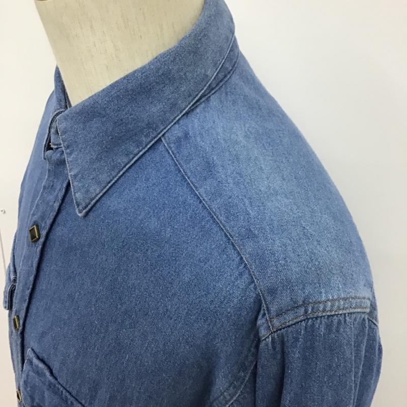 古着 USED シャツ、ブラウス 長袖 SP6000-D デニムシャツ 無地 青 / ブルー /  メンズ USED 古着 中古 10090662