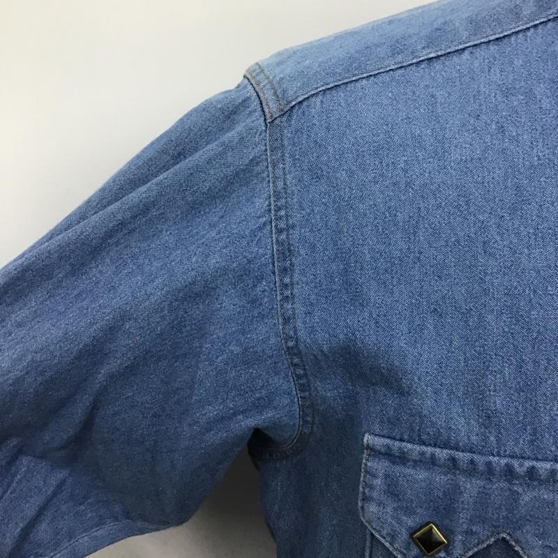 古着 USED シャツ、ブラウス 長袖 SP6000-D デニムシャツ 無地 青 / ブルー /  メンズ USED 古着 中古 10090662