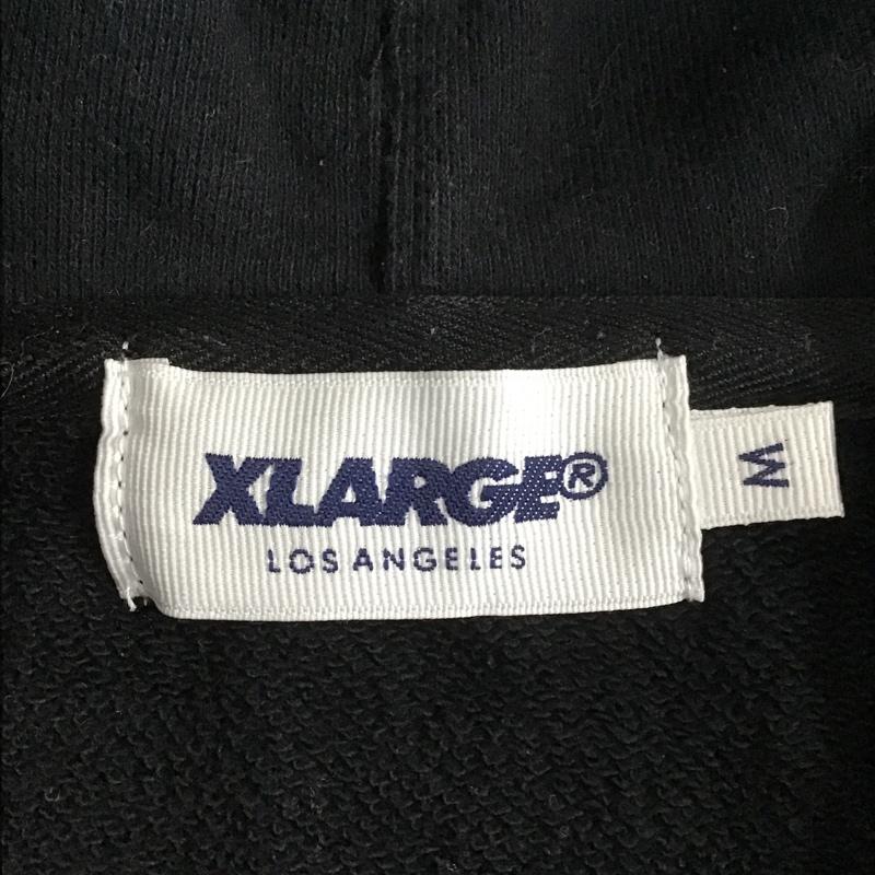エクストララージ XLARGE パーカー 長袖 01174209 WALKING APE PULLOVER HOODED SWEAT M ロゴ、文字 黒 / ブラック /  メンズ USED 古着 中古 10090671