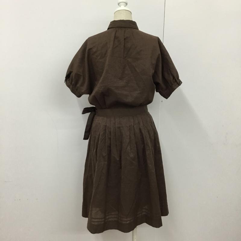 ロペ ROPE' ワンピース ひざ丈スカート 7 無地 茶 / ブラウン /  レディース USED 古着 中古 10090677