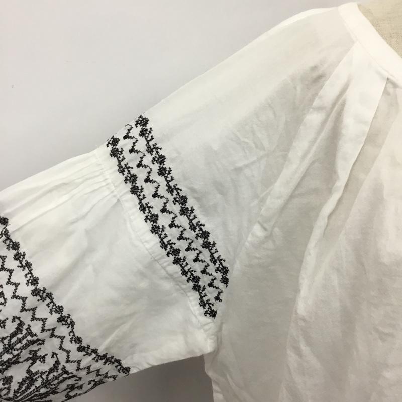 ジーナシス JEANASIS カットソー 七分袖 刺繍 カットソー FREE 刺繍 白 / ホワイト /  レディース USED 古着 中古 10090682