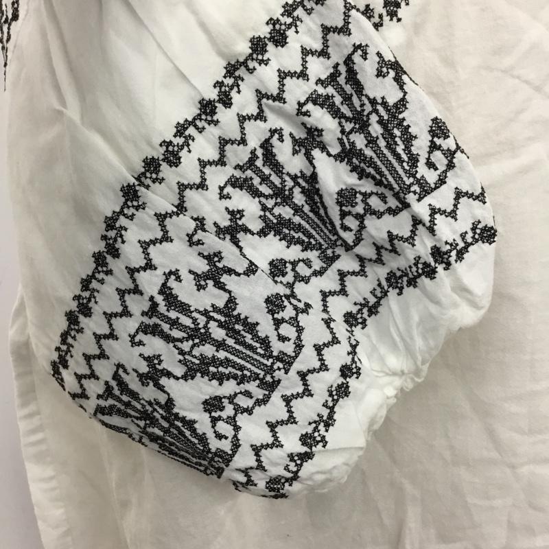 ジーナシス JEANASIS カットソー 七分袖 刺繍 カットソー FREE 刺繍 白 / ホワイト /  レディース USED 古着 中古 10090682