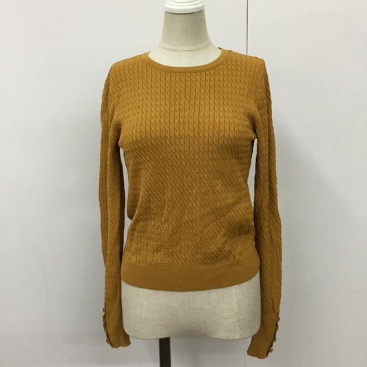 ザラ ZARA ニット、セーター 長袖 M 無地 マスタード / マスタード /  レディース USED 古着 中古 10090699