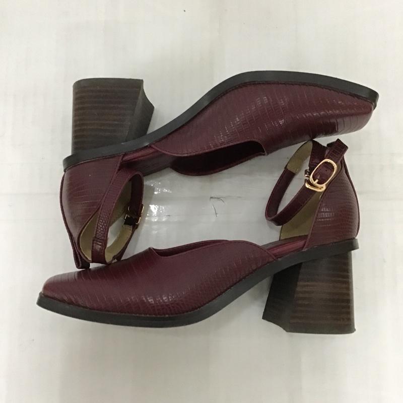 マウジー MOUSSY パンプス パンプス 6330 METAL ANKLE STRAPパンプス 22.5cm  えんじ / ワインレッド /  レディース USED 古着 中古 10090700