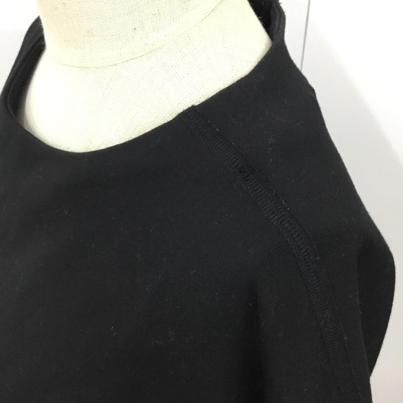 イネド INED カットソー 七分袖 9 無地 黒 / ブラック /  レディース USED 古着 中古 10090719